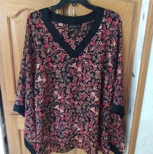 Boho Style Flowy V neck Shirt